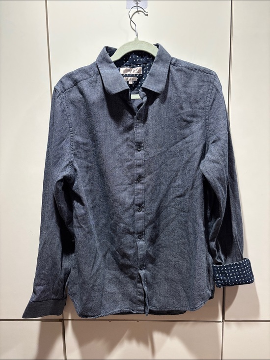Craft + Flow Other - Men's Long Sleeve Navy Button-Up Shirt